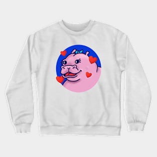 Cutest hippo in love Crewneck Sweatshirt